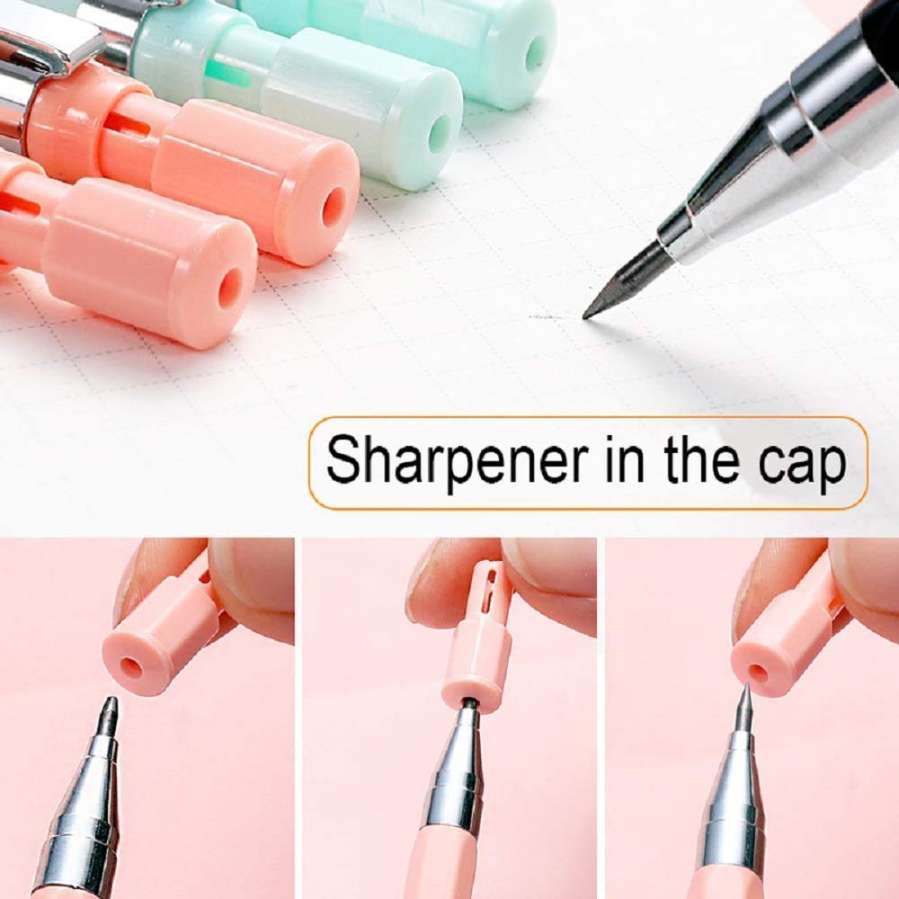 Amazon.co.jp: 2.0mm シャープペンシル 3本セット ブラック芯替え芯18